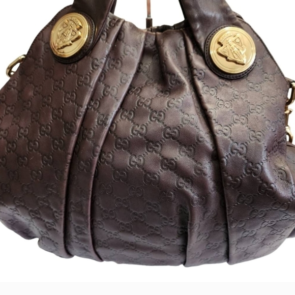 GUCCI guccisima hysteria brown leather 2way hobo bag - Picture 4 of 13